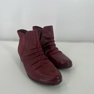 Rockport Con Hill Collection Leather Mauve Ankle Boot Booties